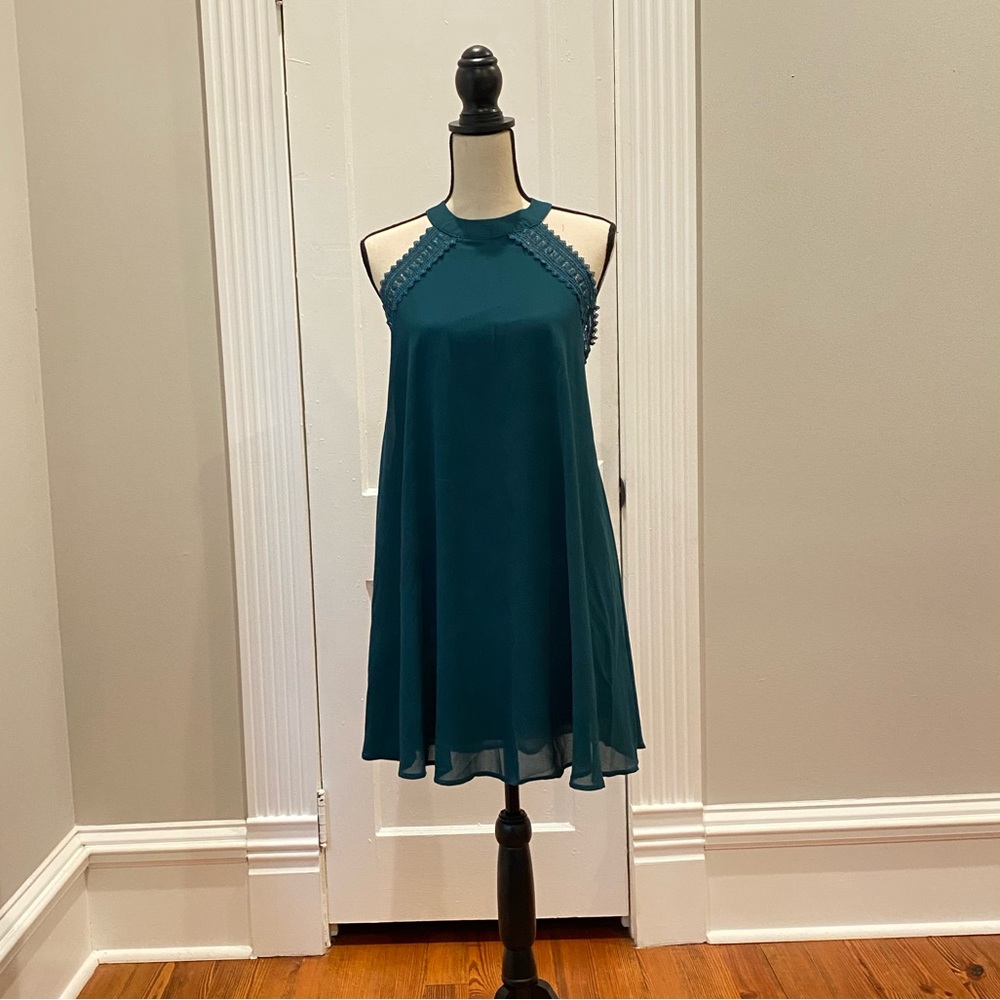Emerald cocktail dress